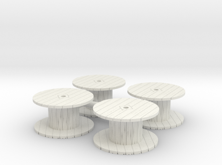 Cable Spool (x4) 1/100 3d printed