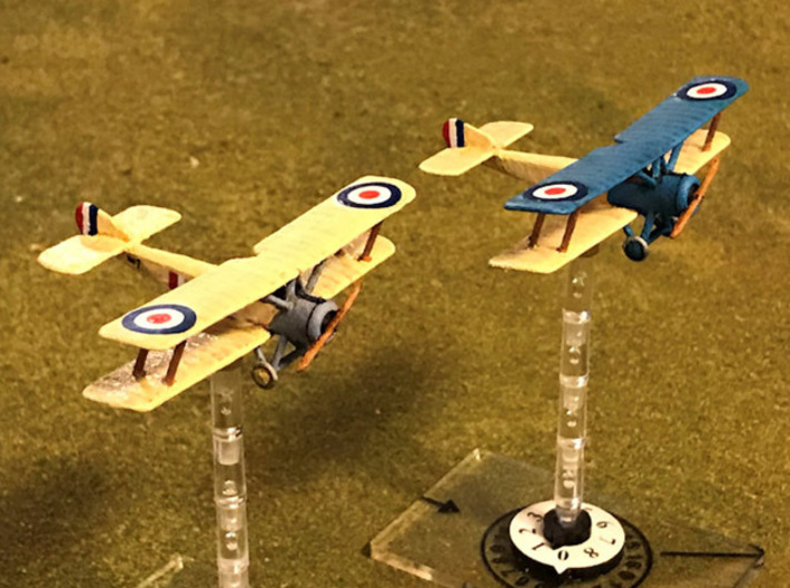 Sopwith 1-1/2 Strutter (one-seater, various scales 3d printed Photo and paint job courtesy Paul &quot;ShadowDragon&quot; at wingsofwar.org