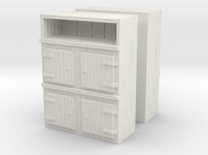 Wooden Cabinet (x2) 1/87 3d printed