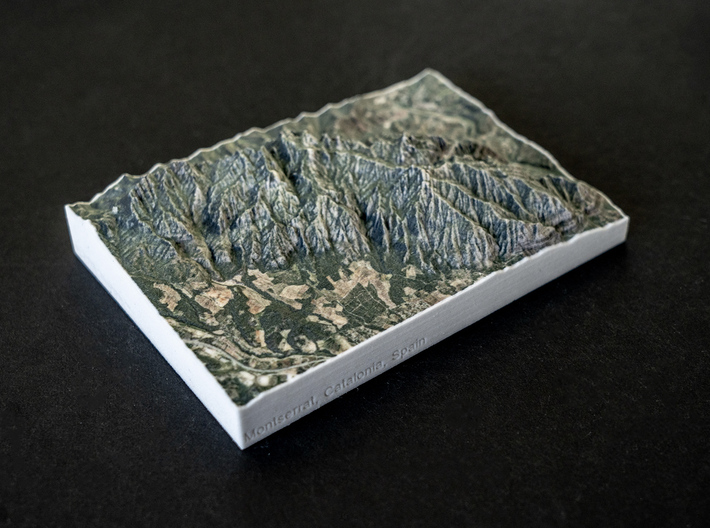 Montserrat, Catalonia, Spain, 1:50000 3d printed 