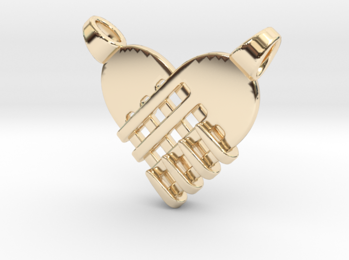 Fork's heart [pendant] 3d printed