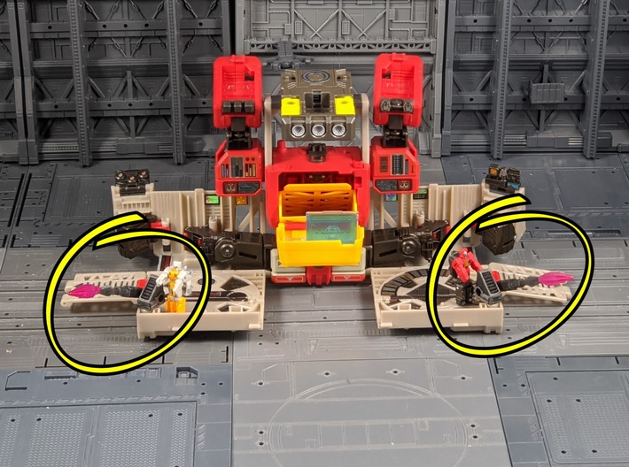 TF Titans Return upgrade for laserbeak buzzsaw 3d printed Weapons for base mode
