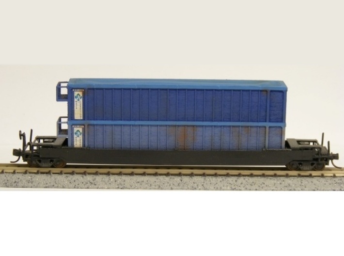 Trash Gondola Double Stack 48foot - Nscale 3d printed Painting and Photo by Jeff King