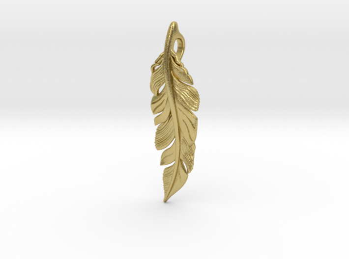 Feather Pendant 3d printed
