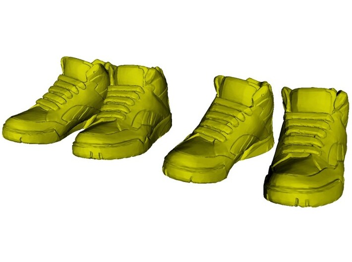 1/24 scale sneaker shoes A x 2 pairs 3d printed
