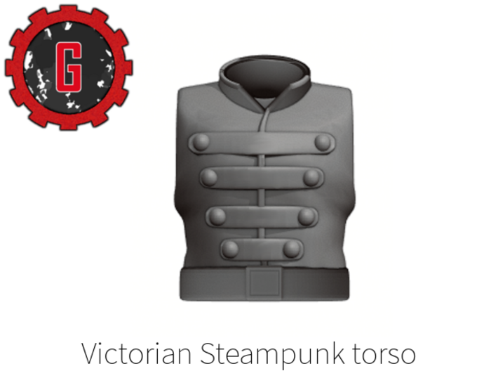 victorian steampunk strapped torso 3d printed