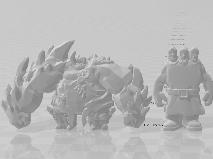 Rock Tyrant DnD miniature fantasy games and rpg 3d printed 