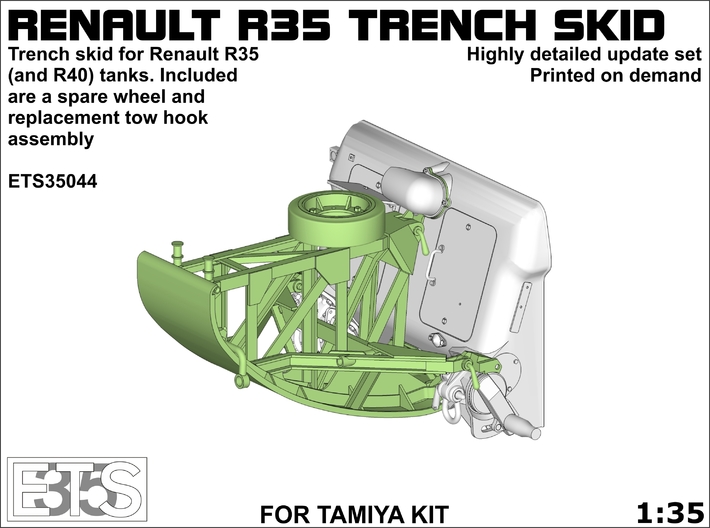 ETS35044 - Renault R35 Trench Skid (for Tamiya) 3d printed 