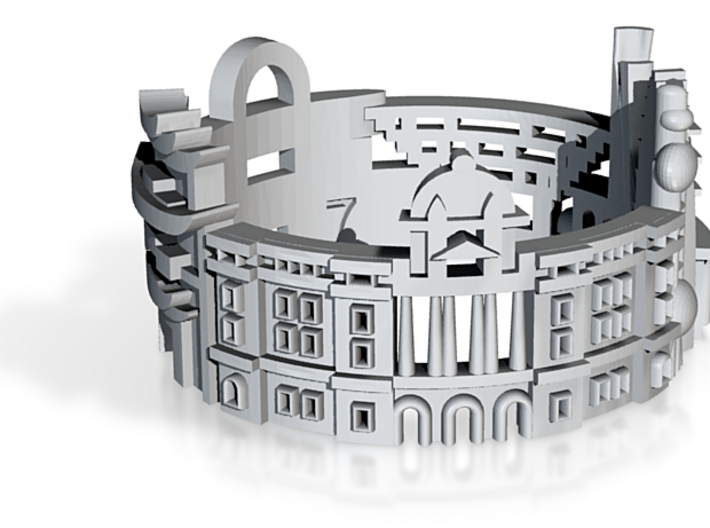 Shanghai - Explore the World with Cityscape Rings 3d printed