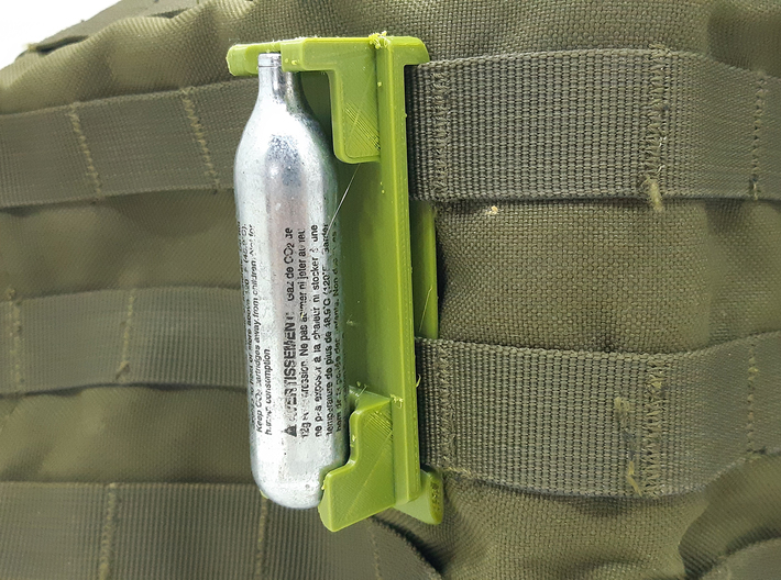 MOLLE/PALS Mount for 12g CO2 Cartridge/Canister 3d printed 