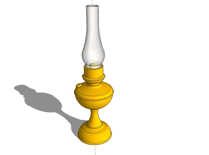 Kerosene lamp base 3d printed 