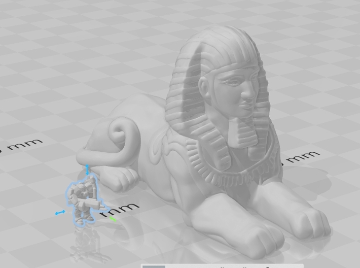 Sphinx Epic Scale miniature for games micro rpg 3d printed 