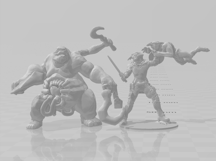 Abomination monster DnD miniature fantasy scifi 3d printed 