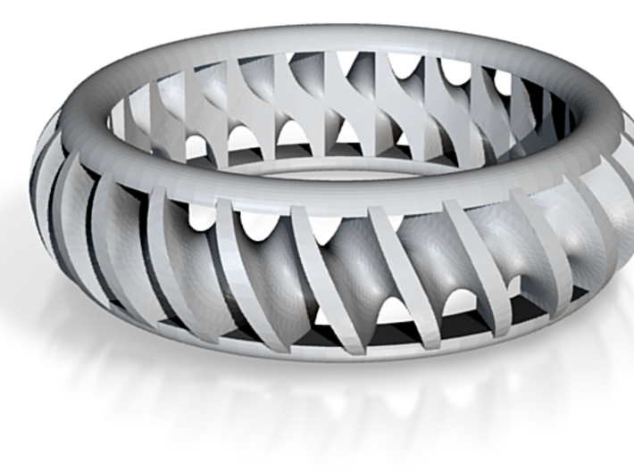 Cut Helix Ring 3d printed