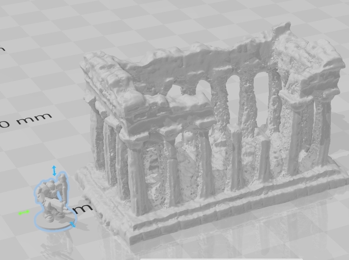Greek ruins Epic Scale miniature for games micro 3d printed 
