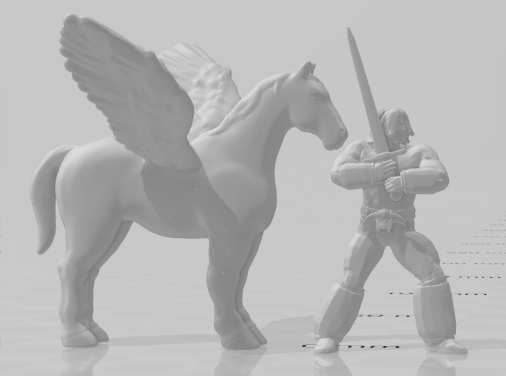 Pegasus 1/60 DnD miniature fantasy games and rpg 3d printed 