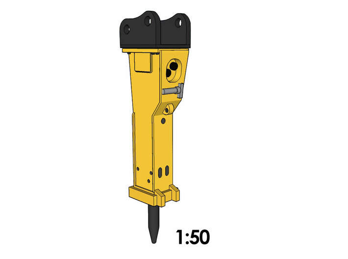 1:50 - Hydraulic Hammer for 20-25t excavators 3d printed