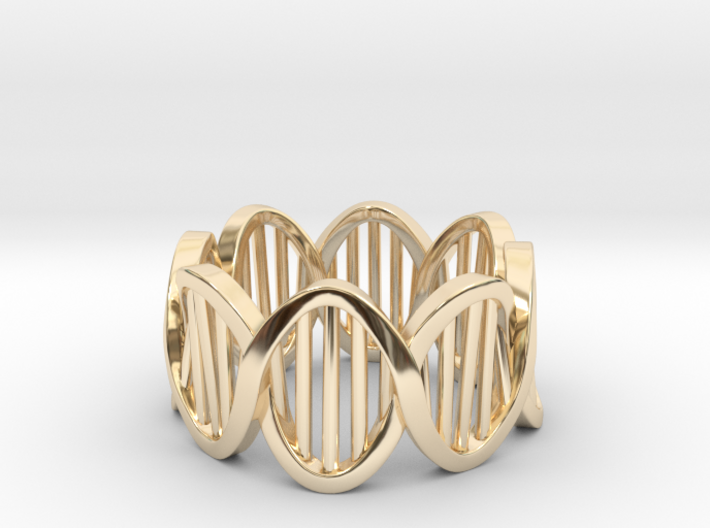 DNA Ring (Size 4) 3d printed
