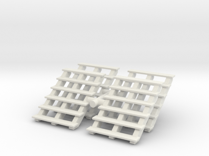 Wooden Stairs (x4) 1/56 3d printed