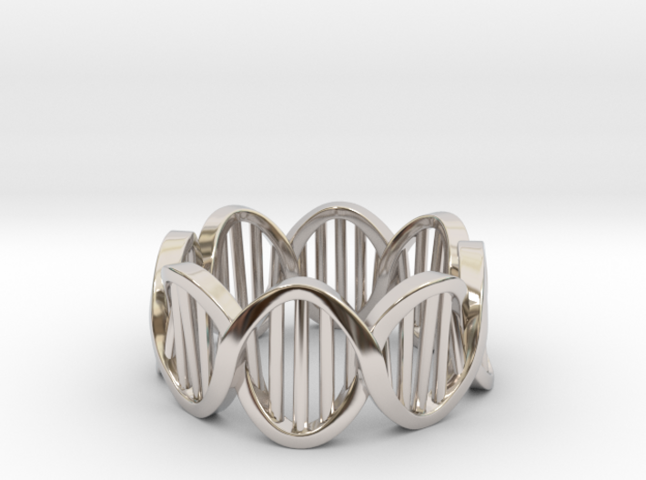 DNA Ring (Size 9) 3d printed