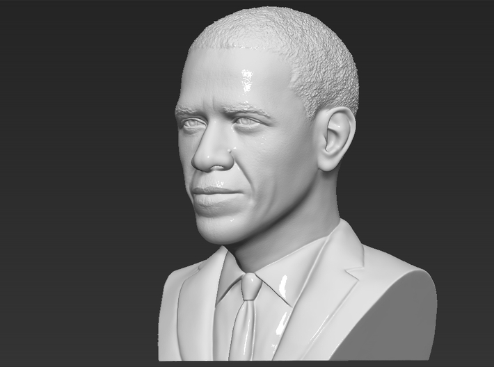Barack Obama bust 3d printed 