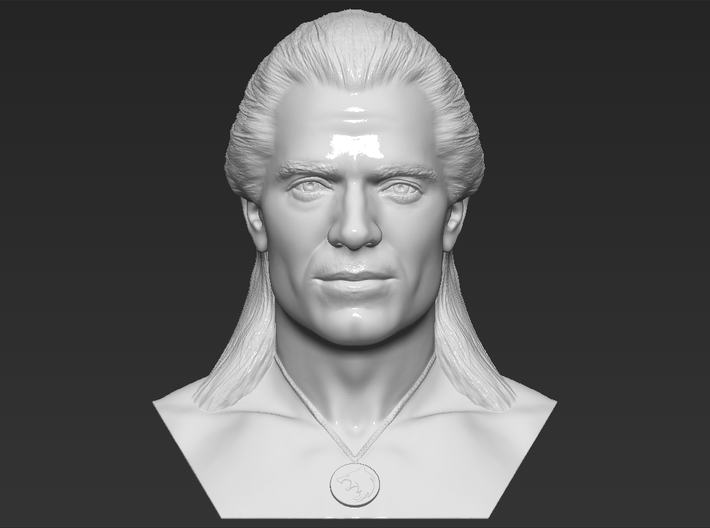 Geralt of Rivia The Witcher Cavill bust 3d printed