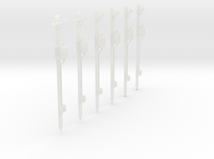 HO-Scale Power Poles With Transfomers 3d printed 