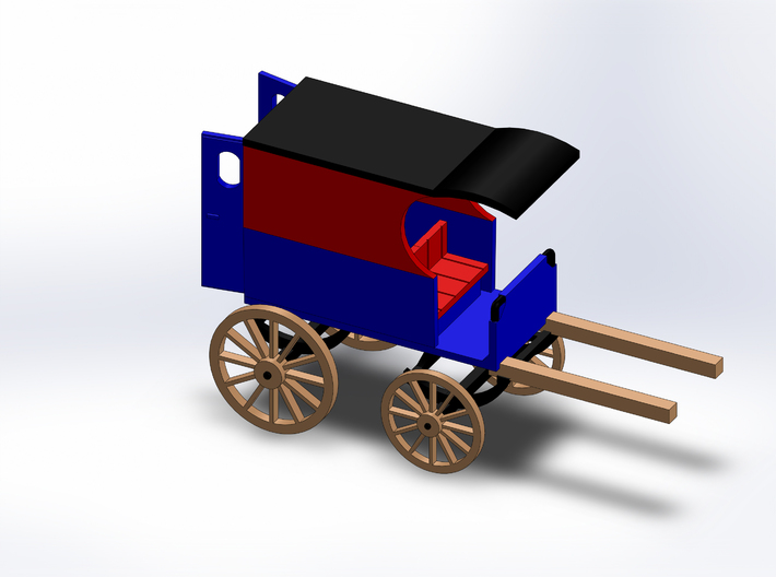 LIGHT DELIVERY WAGON DOORS OPEN 3d printed