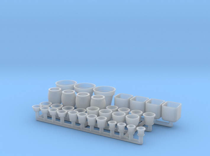 Flower Pots Ver01. 1:48 Scale (O) 3d printed