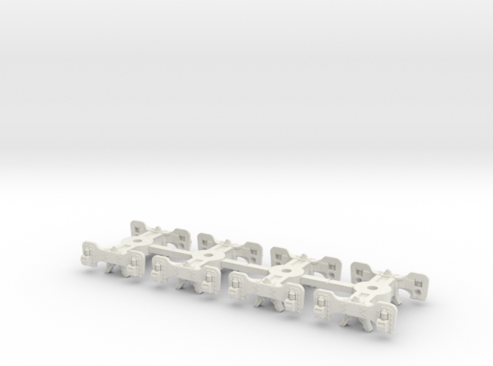 T95s x4 N scale short Fox trucks, screw mount 3d printed