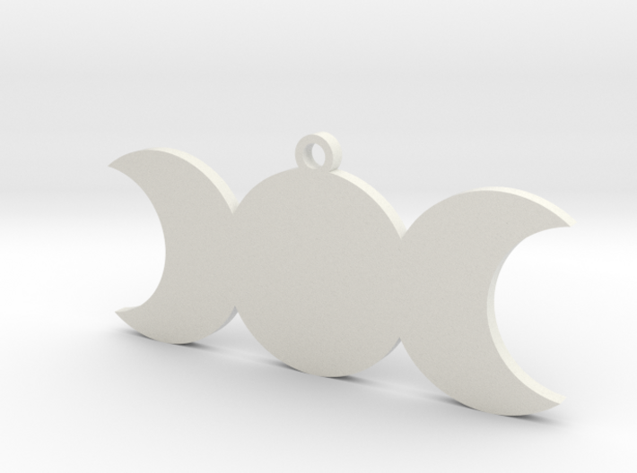 Triple Goddess Moon Charm (style 3) 3d printed