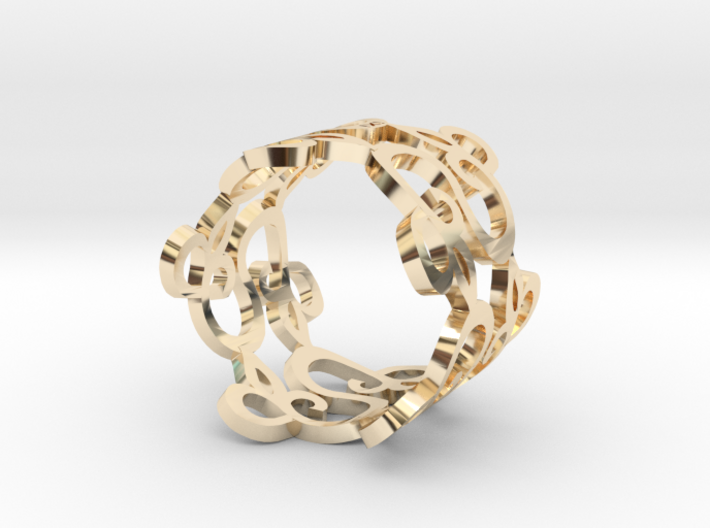 Womens Ring - Organic Filigree Vine Ring - iXi Des 3d printed