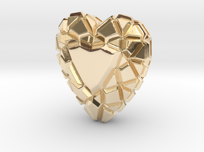 Two Faces Heart Pendant 3d printed