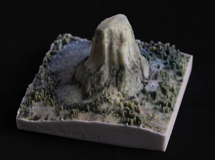 Devils Tower, Wyoming, USA, 1:5000 3d printed