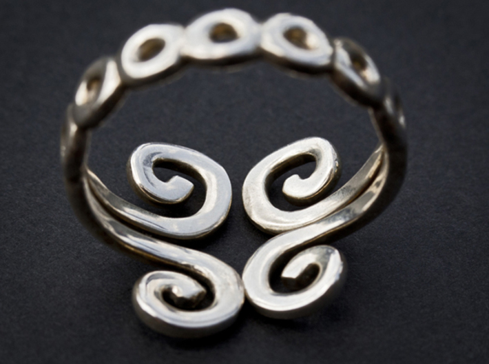 4 Spirals Ring 3d printed 4 Spirals