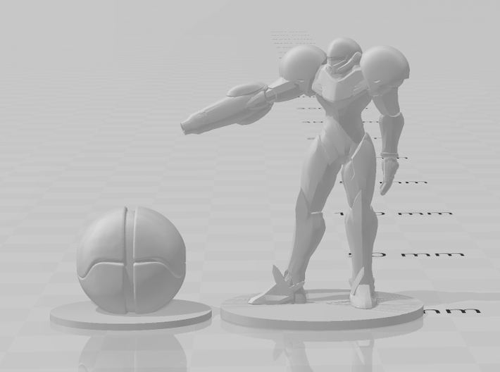 Metroid Samus Morph Ball miniature games rpg base 3d printed 