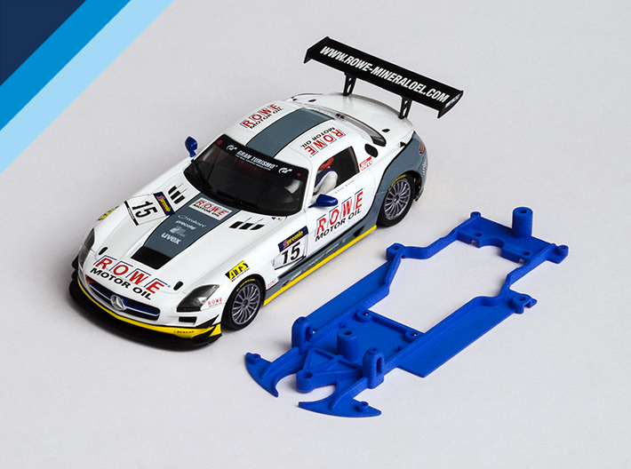 1/32 ScaleAuto Mercedes GT3 Chassis for slot.it AW 3d printed Chassis compatible with ScaleAuto Mercedes SLS GT3 body (not included)