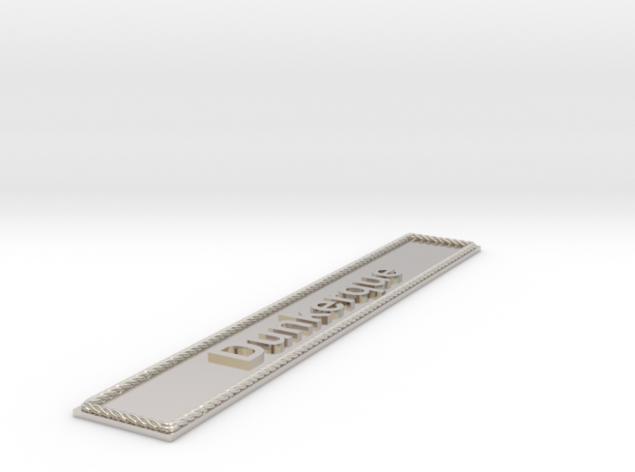 Nameplate Dunkerque (10 cm) 3d printed