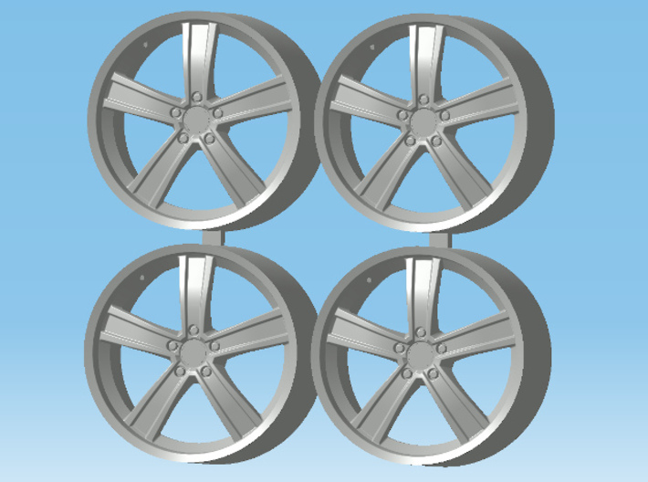 1/24 - 20'' MAK Chrono - model car wheels (female) 3d printed