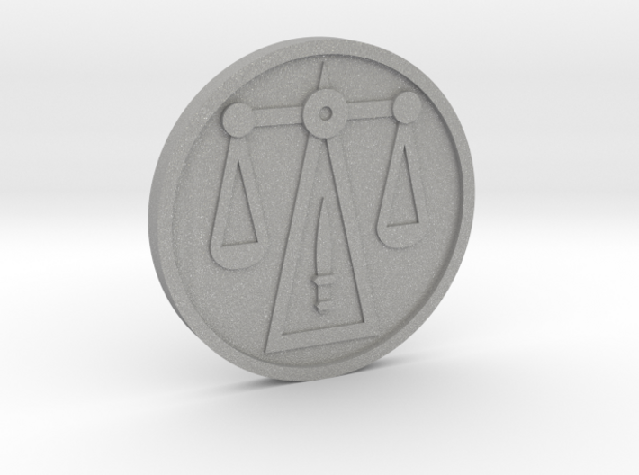 Justice Coin 3d printed