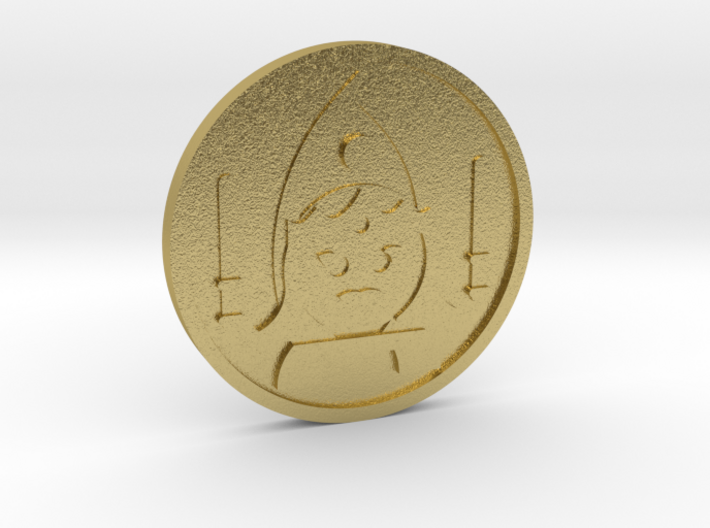 Queen of Wands Coin 3d printed