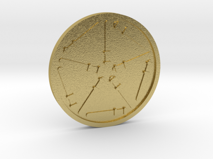 Ten of Wands Coin 3d printed
