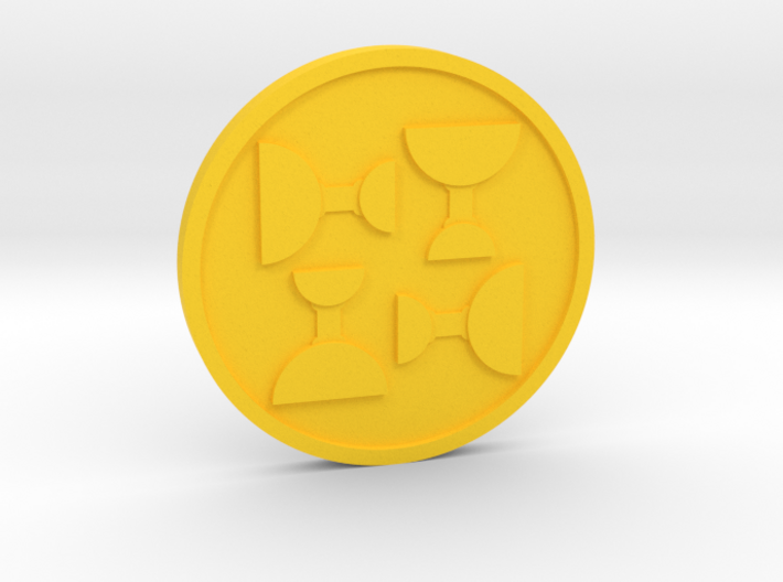 Four of Cups Coin 3d printed