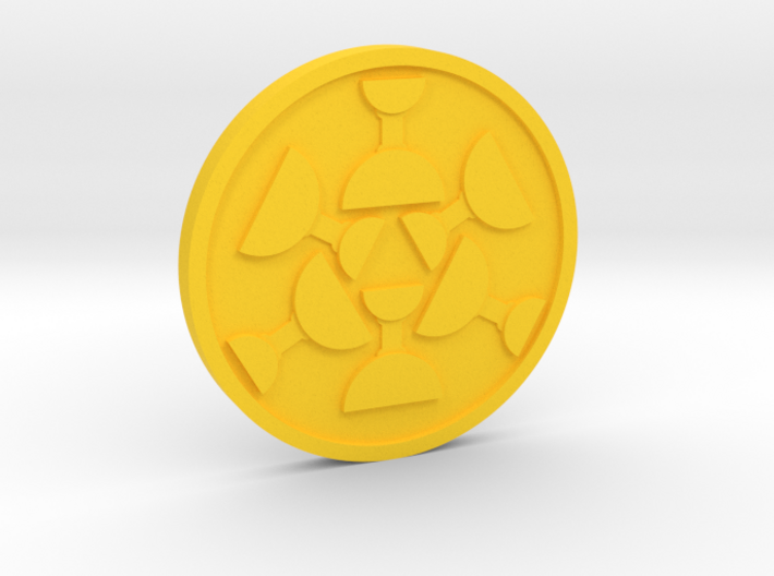 Six of Cups Coin 3d printed