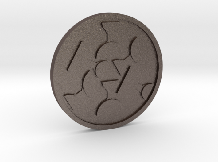 Six of Cups Coin 3d printed