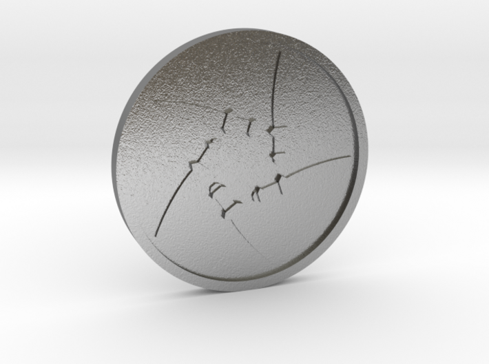 Five of Swords Coin 3d printed