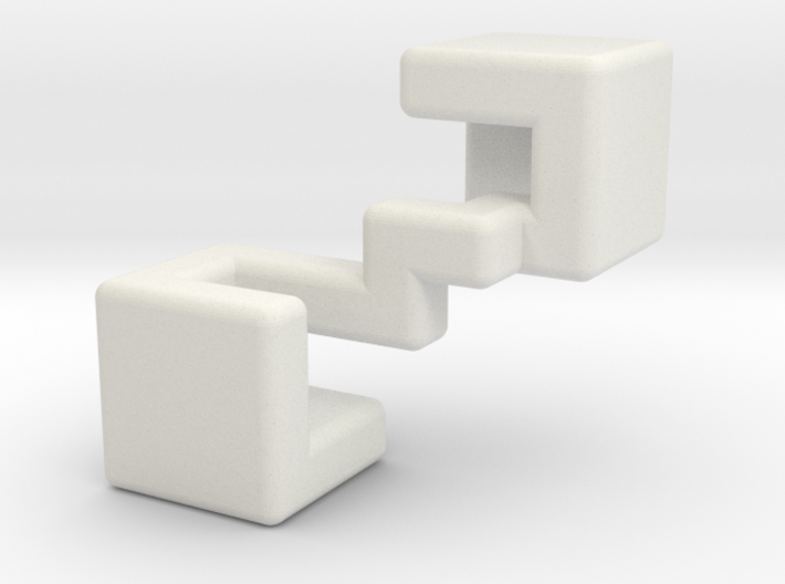 Piece #2 for Sonneveld's 4-Piece Cube 3d printed