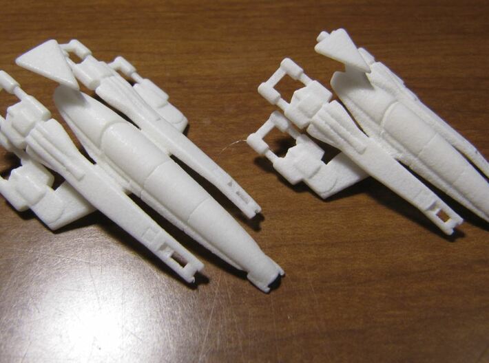 Nomad-D SR1 SDF Wing (6) 3d printed 50mm and 40mmSDF shown in WSFP for comparison