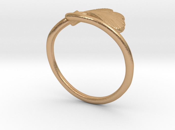 Ginkgo Leaf ring 3d printed