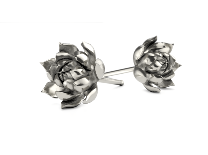 Echeveria Succulent Earrings 3d printed Concept render.